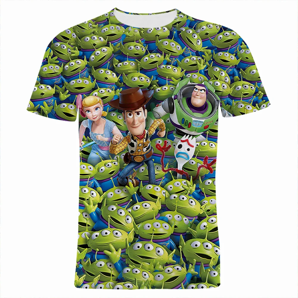

T Shirt Men Summer Fashion 3D Printed Disney Movie Toy Story Children T-shirts Cartoon Anime Oversized Women Clothing