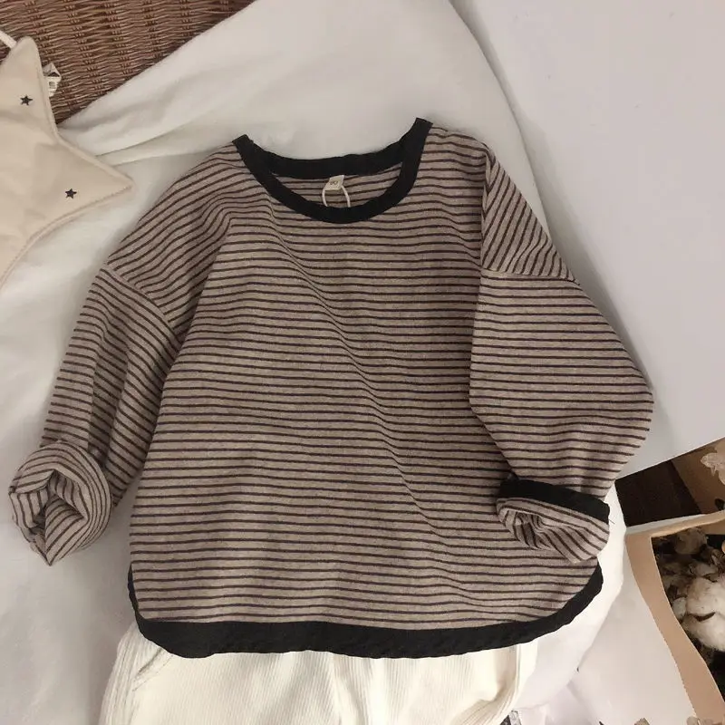 Criscky Children Long Sleeve T-shirts Boys Cotton Clothes Bottom Tee Shirts Fashion Girls Casual Tops Toddler Baby T Shirt