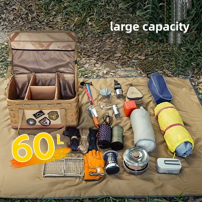 1 шт. 60 л сумка для хранения столовой посуды кемпинга большой емкости портативная