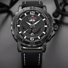 Часы наручные NAVIFORCE Мужские кварцевые, модные креативные Роскошные деловые водонепроницаемые в стиле милитари, с кожаным ремешком