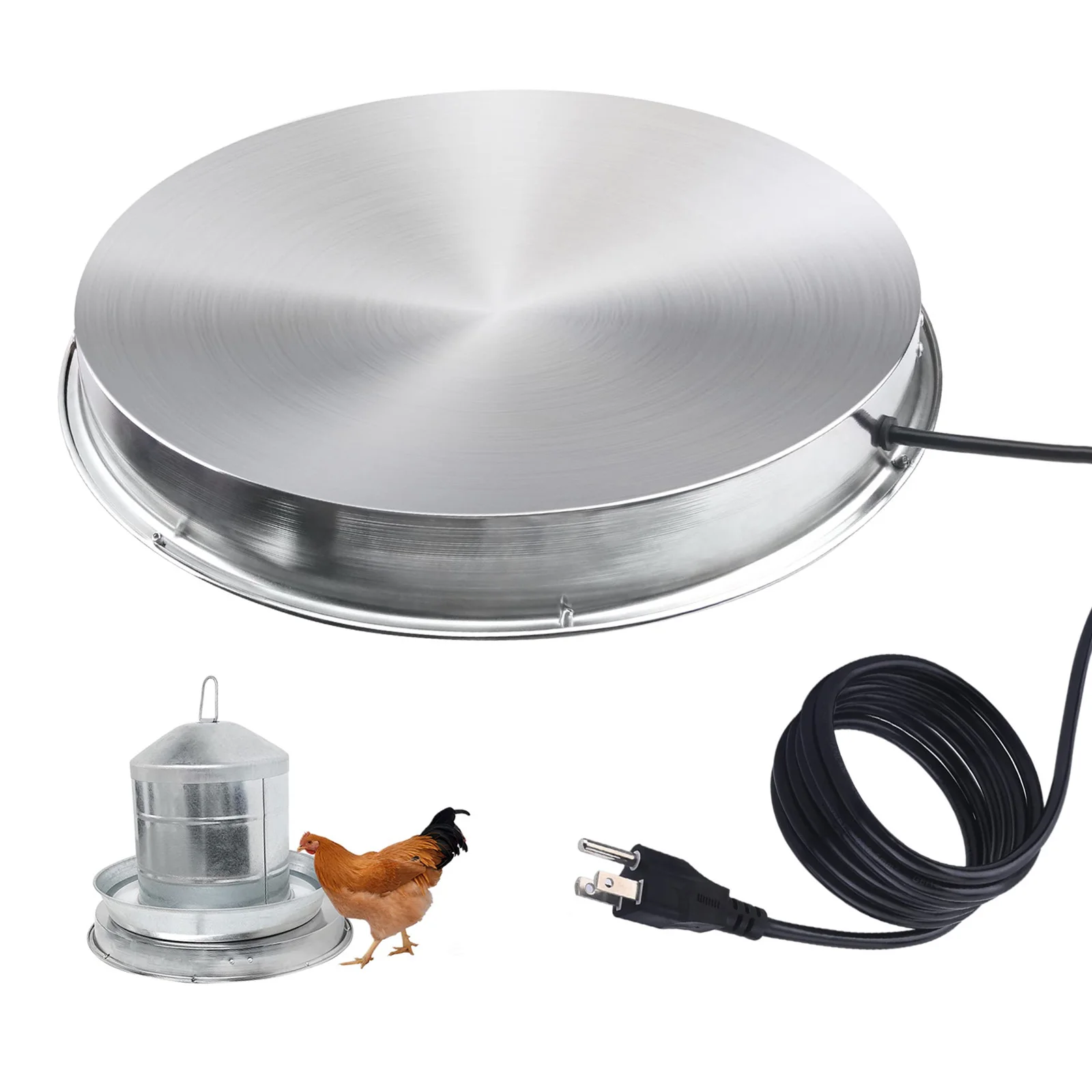 

30W Automatic Heated Base Chicken Waterer Freeze Water Heater Chicken Waterer Heated Base For Poultry Founts Chicken Supplies