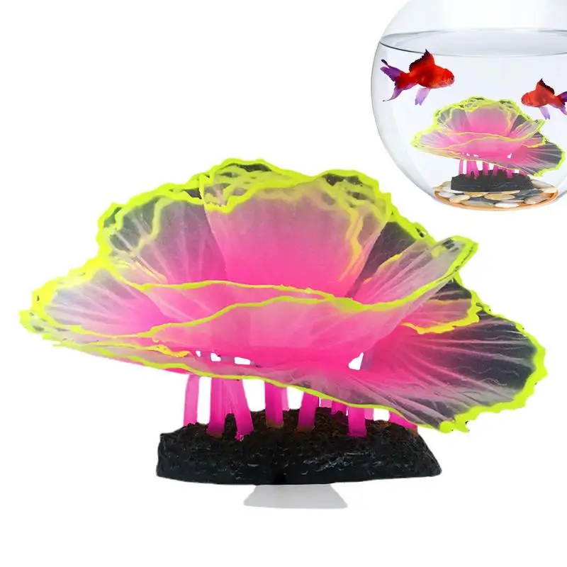 

Artificial Aquarium Coral Ornament Silicone Coral Decorations Ornament For Aquarium Silicone Aquarium Ornament Simulation Fish