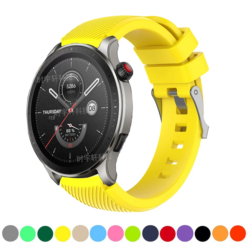 

For Huami Amazfit Pace/Amazfit Stratos/GTR 47mm 4 3 2 2E GTR4 Watch Band Sports Silicone Bracelet Wristband GTR3 Pro 22mm Band