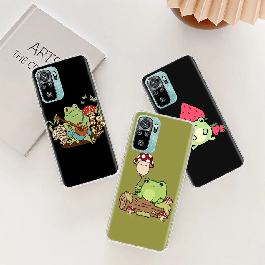 

Cottagecore Frog Mushroom Kawaii Phone Case For Xiaomi Redmi 10 Prime 10A 10C 10X 9A 9C 9T 8A 7A 6A 9 8 7 6 S2 K40 Pro K30 K20 C