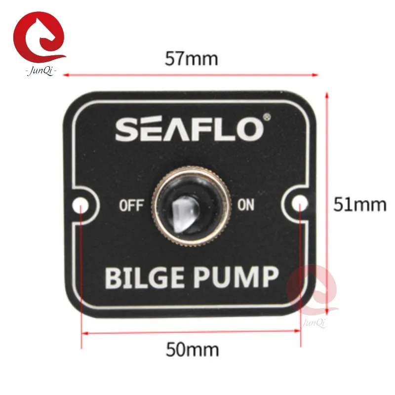 Фото Seaflo DC12V 24V Панель переключателей морского автофургона SFSP-02 Трюмный насос Алюминиевый переключатель 2-сторонняя панель управления №4