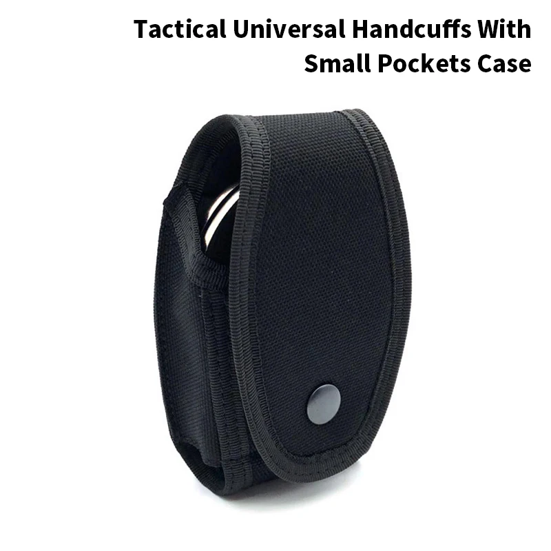 

Tactical Universal Handcuffs With Small Pockets Case Police Shackles Pouch Waist Belt Open Top Holder Belt Loop Accessories