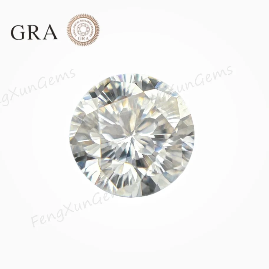 Круглые камни из муассанита 0 5-5 карат VVS1D незакрепленные 9 сердец 1 цветок