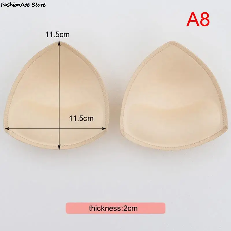 

1 Pair Women Triangle Sponge Bikini Pads Swimsuit Breast Push Up Pads Chest Enhancers Bra Foam Inserts Accessories