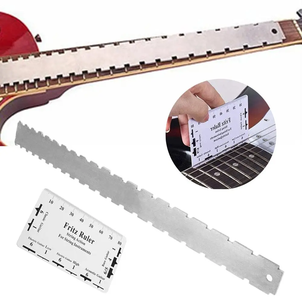 

Accessories Straight Edge Measuring Ruler with String Action Ruler Guitar Neck Gauge Luthiers Tool For Gibson|Fender