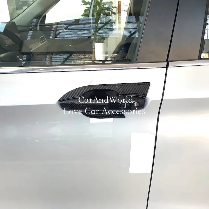 

Для Mitsubishi Outlander 2023, 2024, корпус дверной ручки, чаша, литье, крышка, отделка, автомобиль, ABS, углеродное волокно, аксессуары