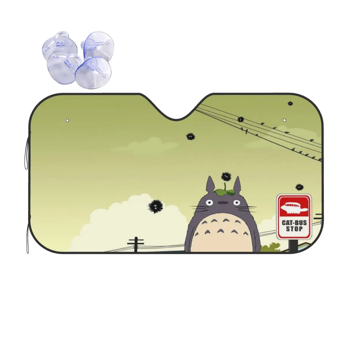 

Totoro Sunshade Windscreen Universal Car Front Windshield 70x130cm Car Sunshade Blinds Sun Shade Protect