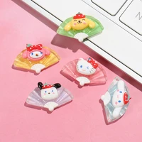 6pcs cartoon sanrio patch cinnamoroll hello kittys cute beauty anime kawaii diy material resin accessories toys for girls gift