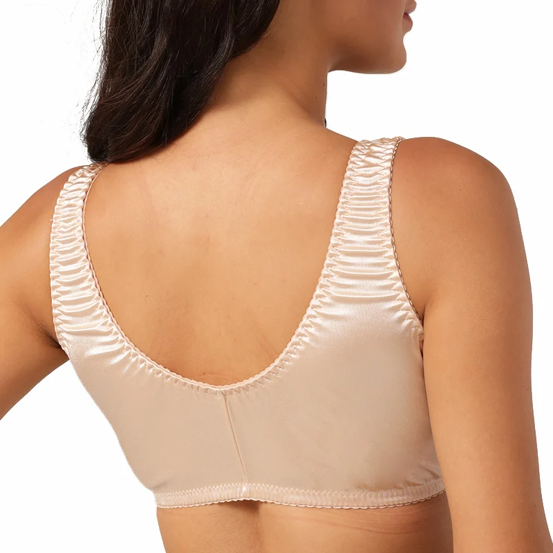 Plus Size Bra Women's Wire Free Full Cup Front Closure Minimizer Bra Non-padded Big Size 36 38 40 42 44 46 48 B C D DD