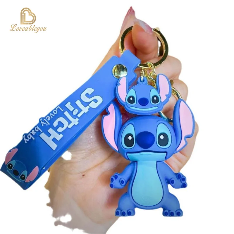 Аниме Стич брелок мультфильм милая кукла ПВХ Брелок Украшение автомобиль