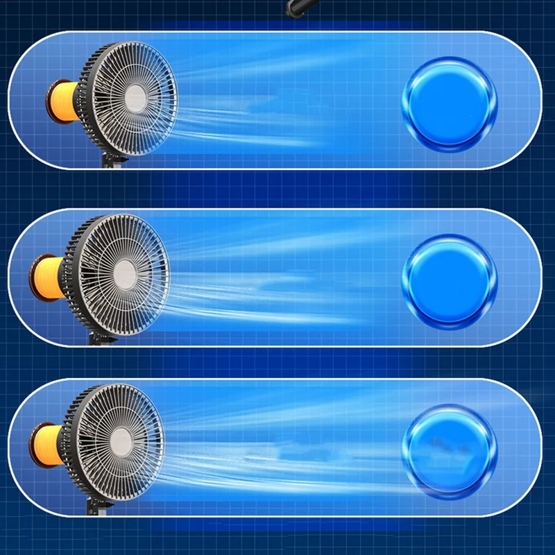 Портативный уличный походный вентилятор многофункциональный потолочный