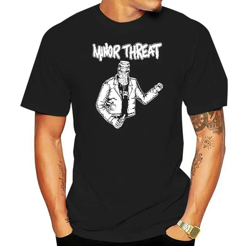 

Minor Threat Bottle Man T-Shirt - Hardcore Punk Shirt, Punk, Punk Rock O Neck T Shirts Male Low Price Steampunk Text Top Tee