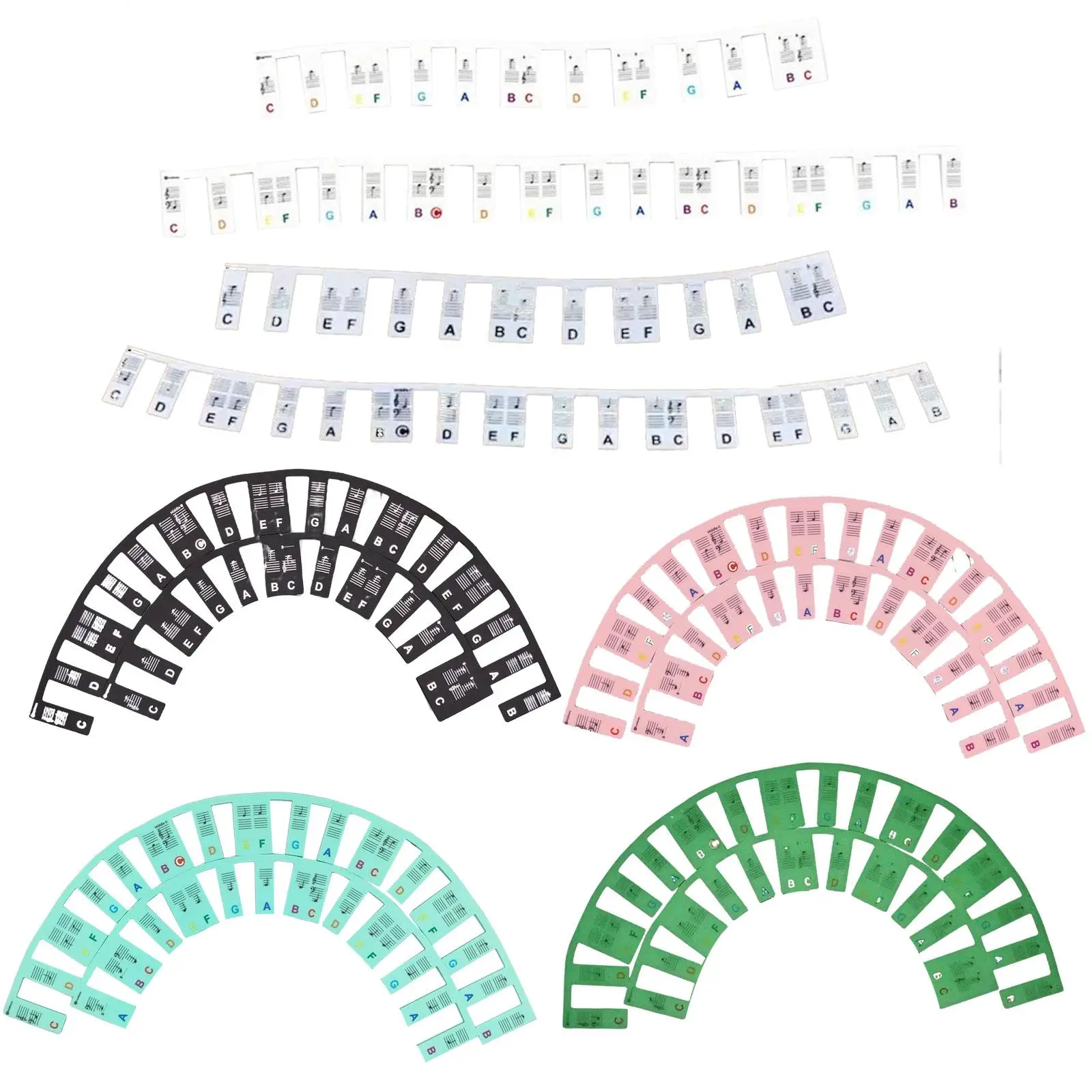 

Фортепианная нота наклейки для обучения игре фортепиано, Большие буквы для детей, мальчиков и девочек