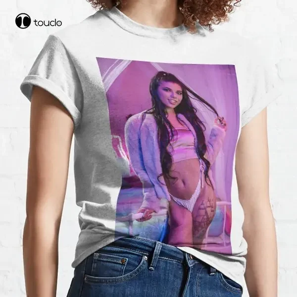 Фото Классическая футболка Gina Valentina, зеленые рубашки для женщин, футболки унисекс с цифровой печатью на заказ для взрослых и подростков, уличная одежда №1