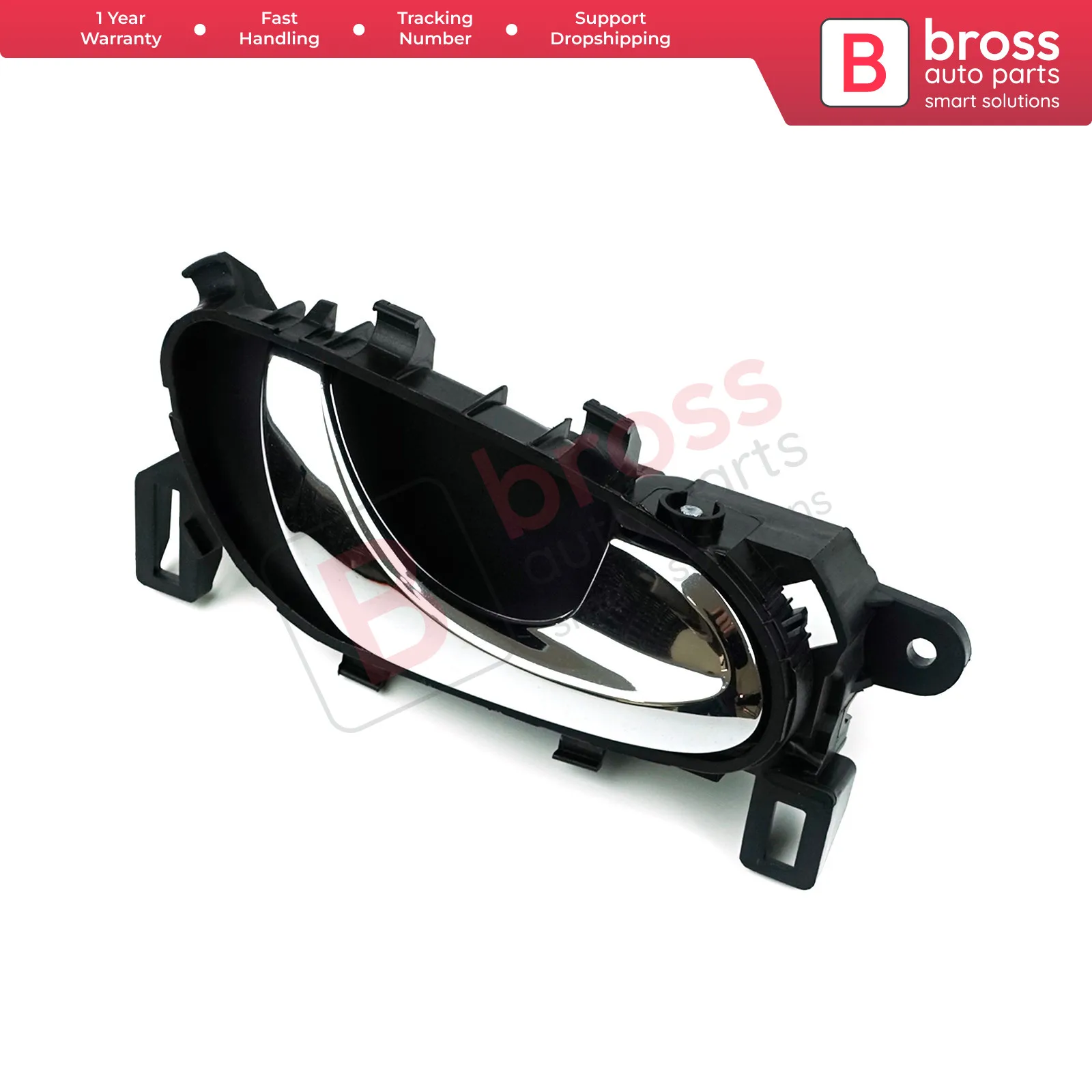 For Nissan Qashqai J11 2014-2022 BDP1104-2 Car Inner Interior Inside Door Handle Opener Chrome Plated Plastic Right 80670-4EA0B
