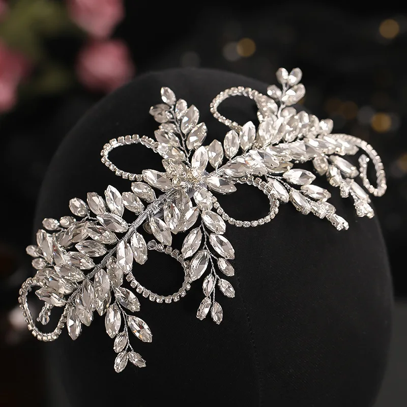 

MYFEIVO Luxury Full Drill Tiara Noble Wedding Jewelry Bridal Modeling Veil Accessories Banquet Dress Headwear HQ1742
