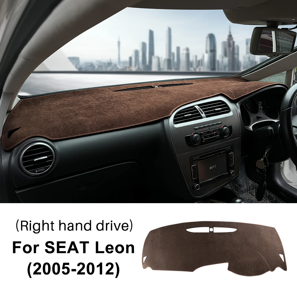 

Фланелевый коврик для приборной панели Seat Leon 2 MK2 2005 2006 2007 2008 2009 2010 2011 2012 летний солнцезащитный коврик для приборной панели автомобиля