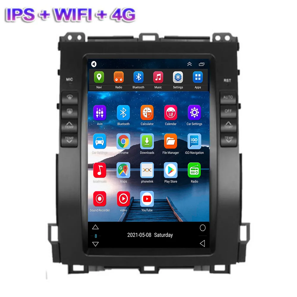 Для Lexus GX470 GX 470 радио для Toyota Land Cruiser Prado 120 Android 12 Автомобильный мультимедийный