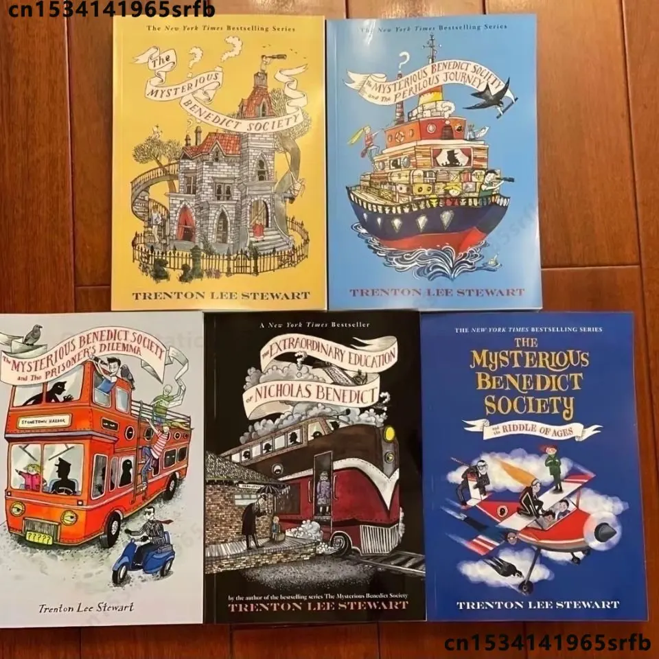 5 Book/Set The Mysterious Benedict Society In English Kids  Story Books Educational Toys Children Reading Book