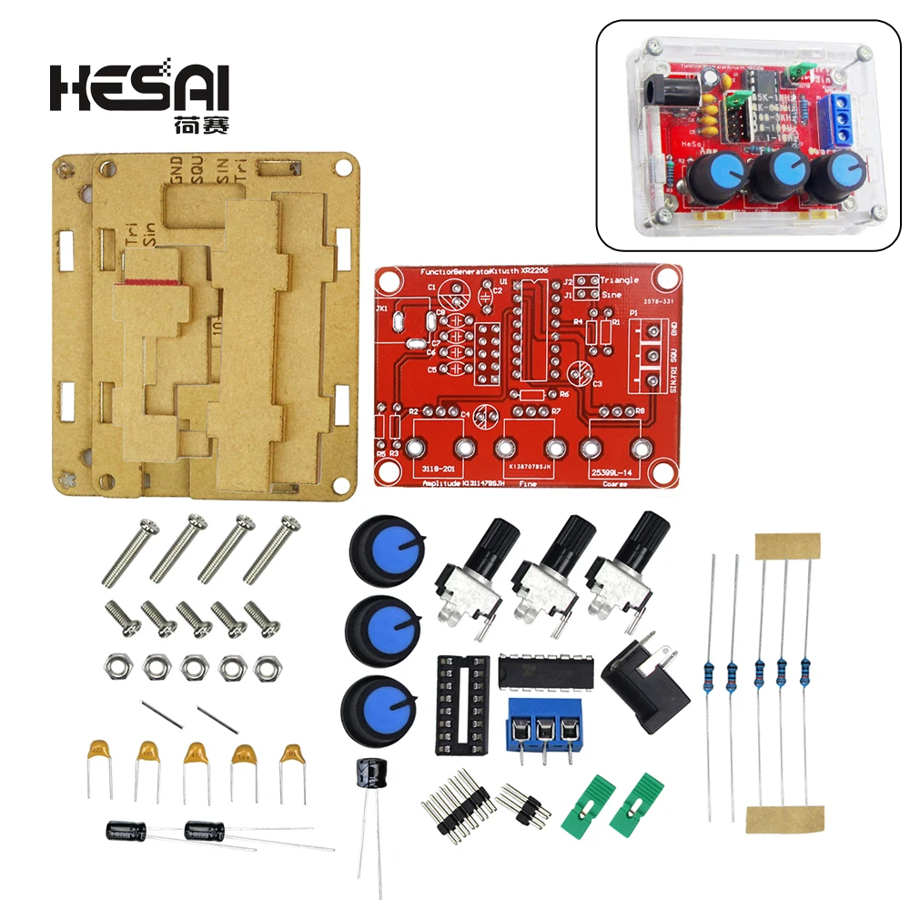 Фото XR2206 Функция Генератор сигналов DIY Kit Синусоидальный треугольник прямоугольной волны 1 Гц-1 МГц DDS с руководством №3