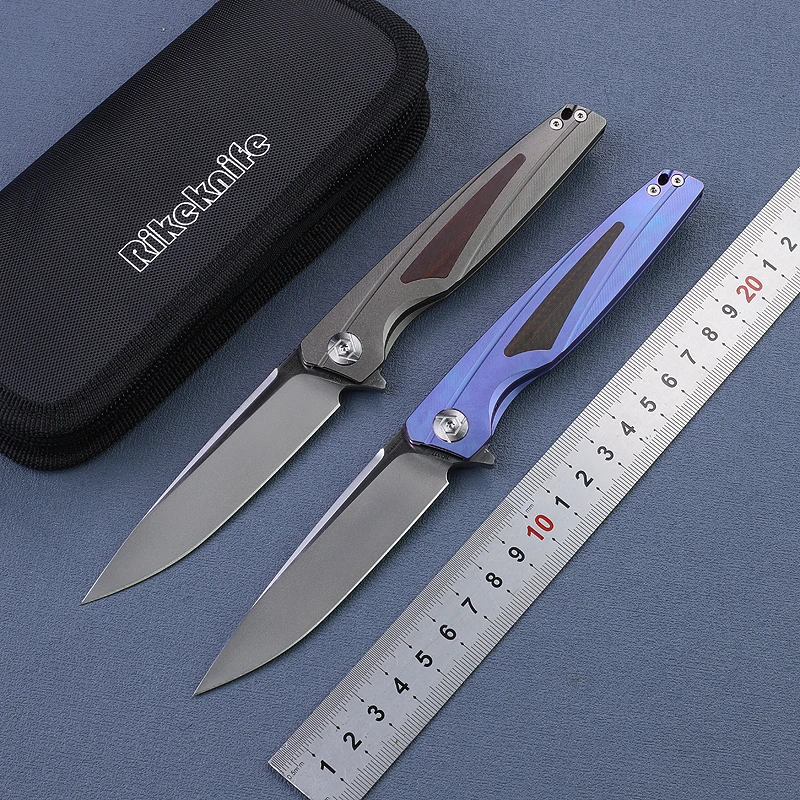 Фото RIKE803 Складной Kinfe для мужчин Survival TC4 Ручные инструменты Самооборона Флиппер Zero M390 Стальной Военный Тактический Мини Карманный EDC №1