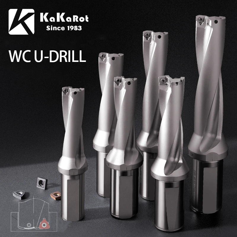 KaKarot WC Series Drill Bites Metal Drill Bites Inser Drill 13mm-50mm Depth 2D 3D 4D Indexable U Drill Machinery,Lathes,CNC