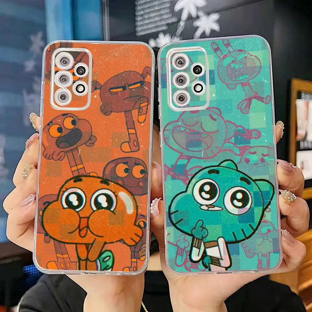 Фото Прекрасный прозрачный мягкий силиконовый чехол G-Gumball W-Watterson для Samsung S25 S24 S23 S22 S21 Plus №1