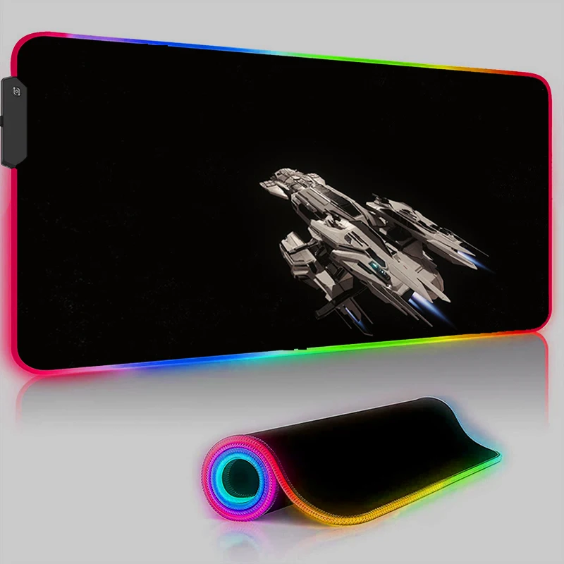 

Computer Desks LED Mouse Pad RGB Star Citizen Keyboard Mousepad Anime Pc Accessories Rug Laptop Rubber Gamer Gaming Game Mats