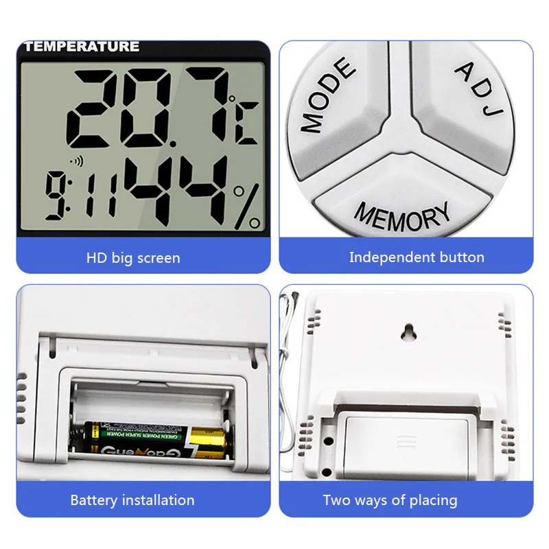 indoor room lcd electronic temperature humidity meter digital thermometer hygrometer weather station alarm clock htc 1 free global shipping