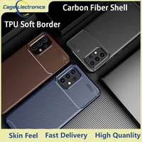 carbon fiber phone case for samsung s9 s10 s20 s21 s22 s30 s21fe note9 note10 note20 plus lite ultra pro tpu soft border cover