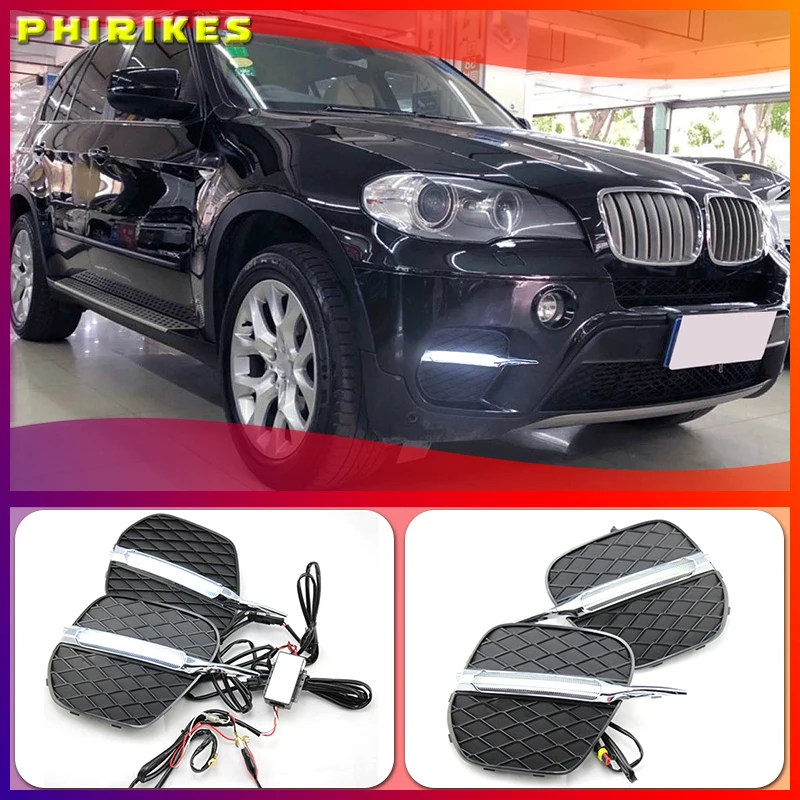 

2 шт./комплект, Автомобильные светодиодные дневные ходовые огни для BMW X5 E70 2011 2012 2013