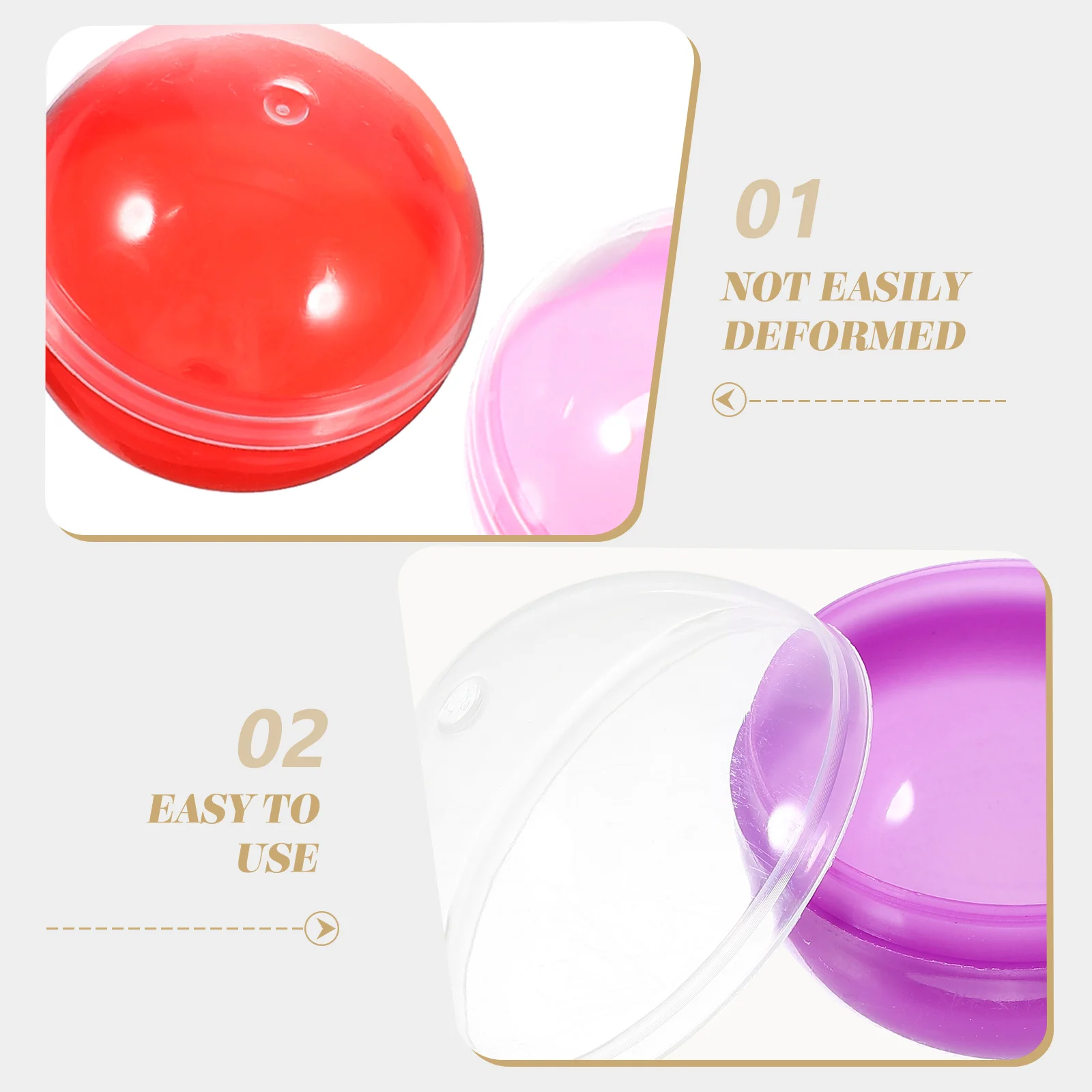 50 шт. капсула для яичной машины заполняемые шарики пластиковые пустые