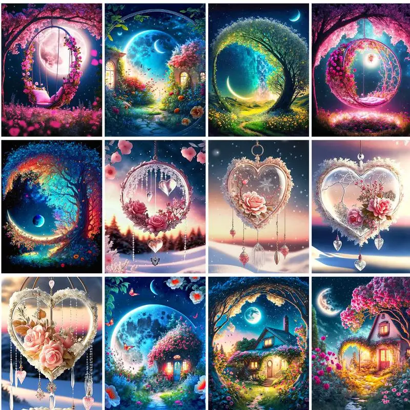 

GATYZTORY Painting By Number Scenery Drawing On Canvas HandPainted Painting Art Gift DIY Pictures By Number Kits Home Decor