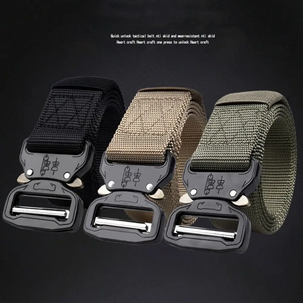 

Multi Function Outdoor Tactical Belt Fashion Nylon Heavy Duty Training Waistband Quick Release Waist Straps Men