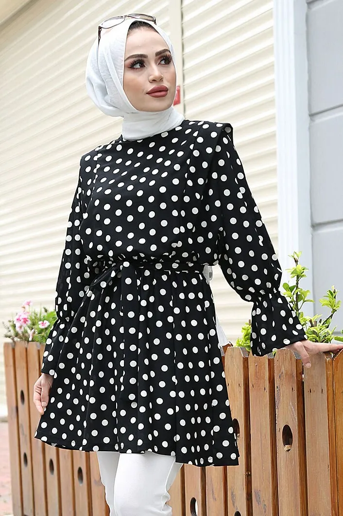 MDI Polka Dot Tunic-Black