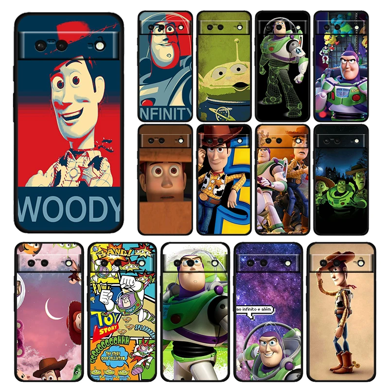 

Anime Toy Story Cool Shockproof Case for Google Pixel 7 6 Pro 6a 5 5a 4 4a XL 5G Silicone Soft Black Phone Cover Shell TPU Capa