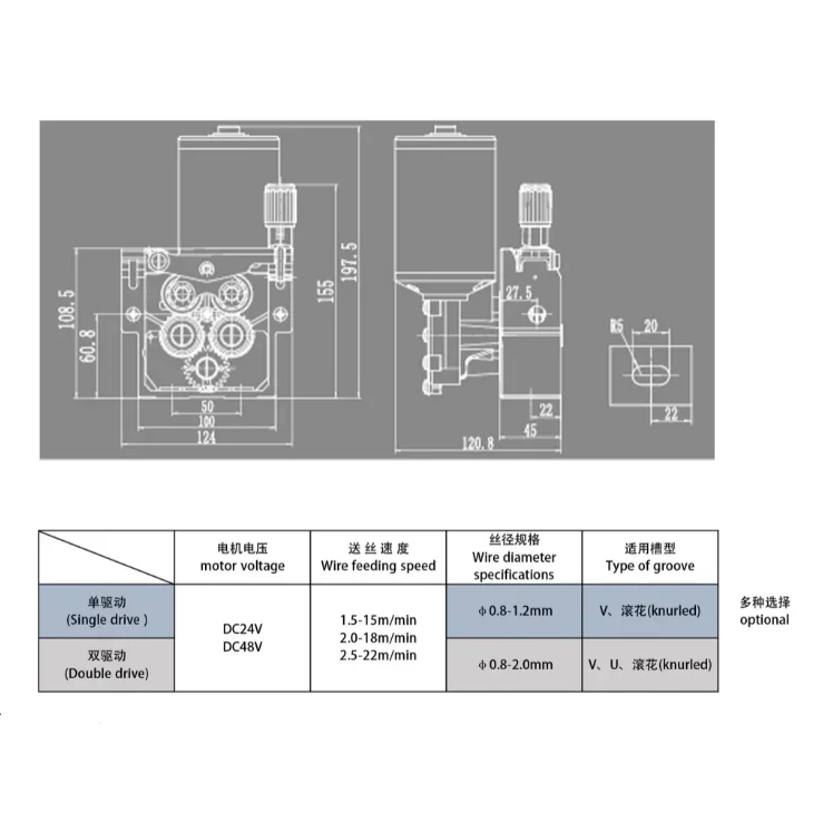 76ZY06 1 0-1 2 мм DC24V 80 Вт с одним приводом 76ZY-06 5A механизм MIG MAG сварочная проволока