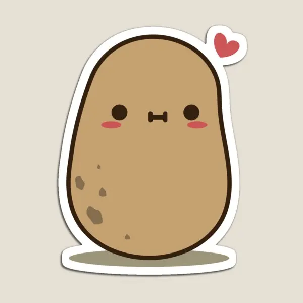 

Милый магнит в виде картофеля, милая игрушка, Детские красочные наклейки, Декор, забавный холодильник, детский держатель для фотографий