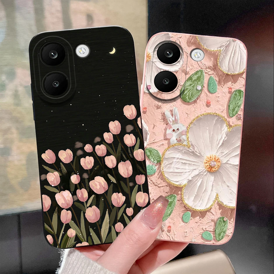 Фото Чехлы для Xiaomi PocoX8Pro PocoX8ProMax, защитный винтажный силиконовый бампер для телефона с изображением воздушного шара, луны и звезд, для poco x8 pro max Capinha №2