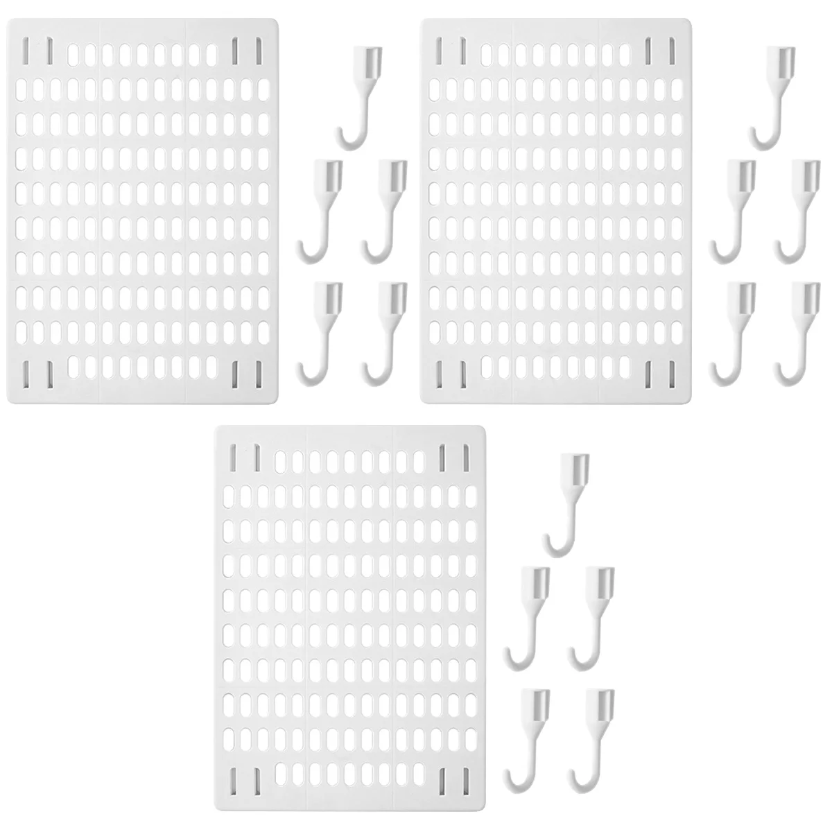 

Punch-free Perforated Board Wall Storage Rack Pegboard Organizer Shelf Garage Tool Panel Plastic Organization Display