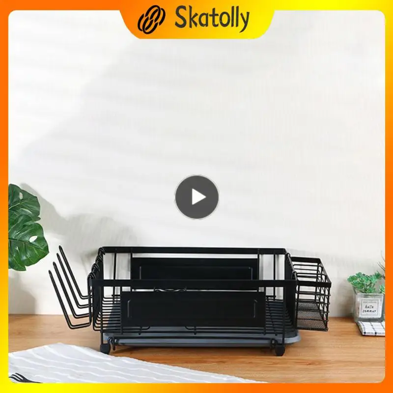

Not Easy To Rust Multifunctional Sink Rack Iron Material Kitchen Sink Rack Save Space Chopsticks Cup Holder Any Scene Sink Rack