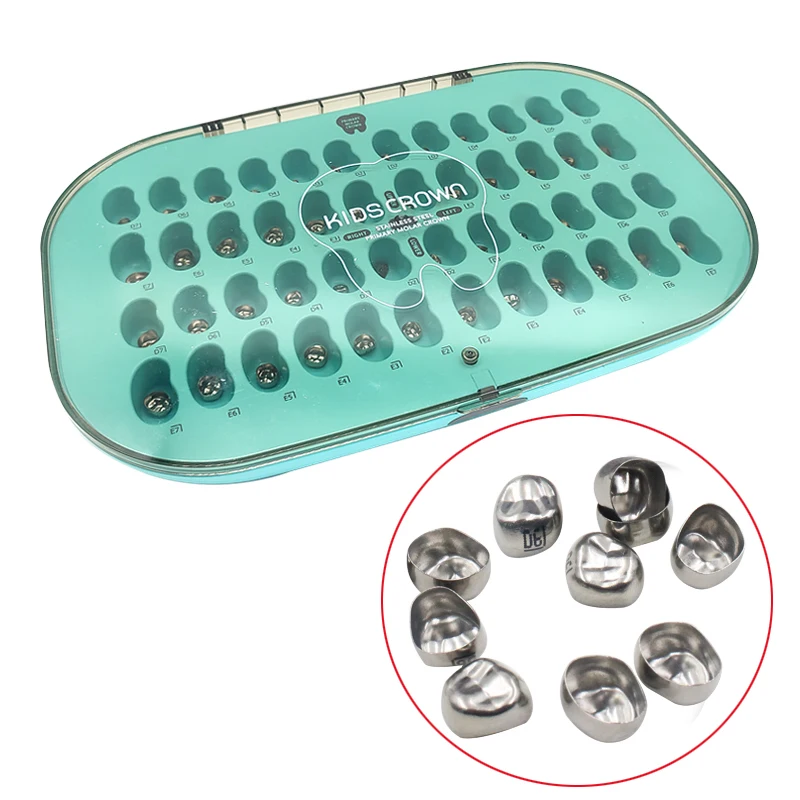 

Korea Dental Primary Stainless Steel Kids Teeth Crown Kit Orthodontic 1st 2nd Deciduous Molar Crowns Dentistry Clinic Materials