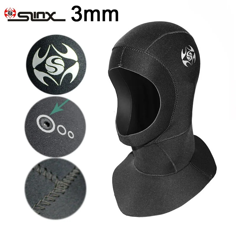 

1pc Slinx Scuba Diving Hood 3mm Neoprene Diving Cap Hoods Dive Sporting Fishing Men Waterproof Keep Warming Hat Wetsuit Hood New