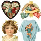 Термоклейкие наклейки ангельская девушка, наклейки на одежду