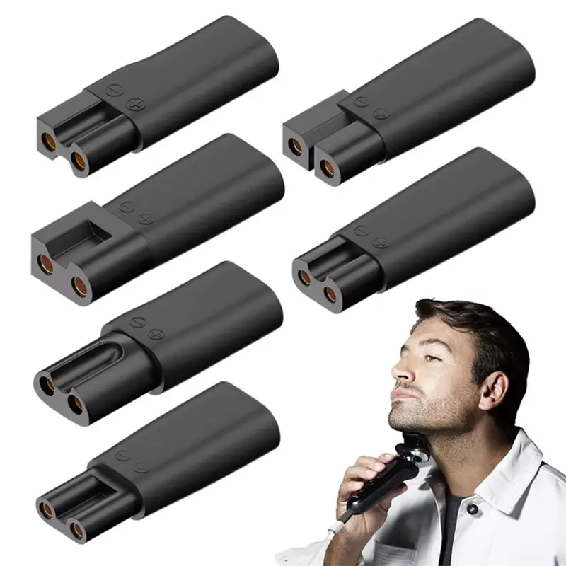 Фото 2025-6 шт. Сменные USB-адаптеры Type-C для всех типов электрических машинок для стрижки волос, триммеров для бороды, бритв, ламп №3