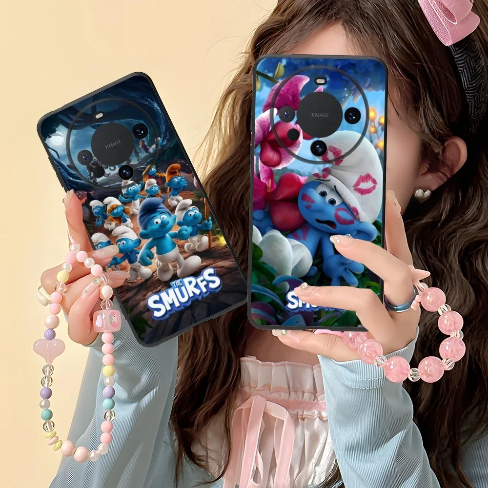 Smurfs Smurfette Smart Чехол для мобильного телефона Huawei Mate 60 50 40 30 20 10 Pro Plus Lite E 5G Черный
